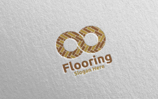 Infinity Flooring Parquet Wooden 22 Logo Template