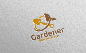 Scoop Botanical Gardener Design 11 Logo Template
