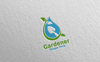 Zen Botanical Gardener Design 4 Logo Template