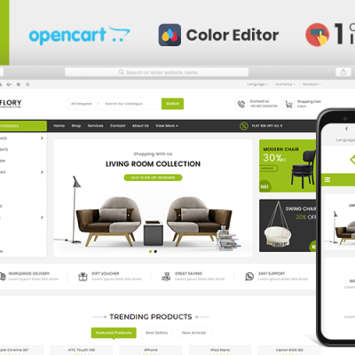 Flory Furniture Store OpenCart Template #107016