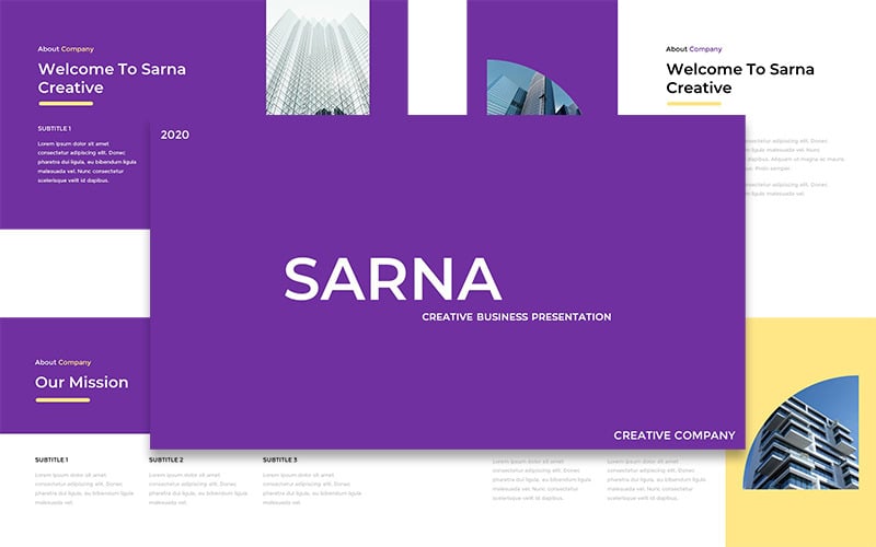 Sarna - Creative Business PowerPoint template PowerPoint Template