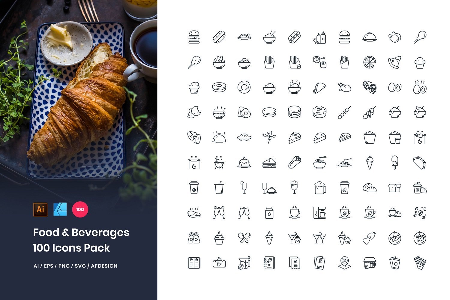 Kit Graphique #107259 Food Beverages Divers Modles Web - Logo template Preview