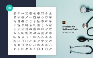 Medical 100 Set Pack Icon
