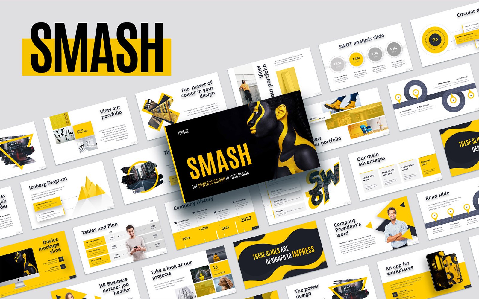 Kit Graphique #107356 Smash Infographic Divers Modles Web - Logo template Preview
