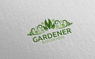 Botanical Gardener Design 22 Logo Template