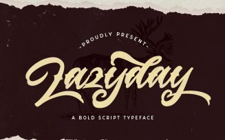 Lazyday - Bold Cursive Font