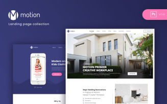 Motion - Landing page Collection PSD Template