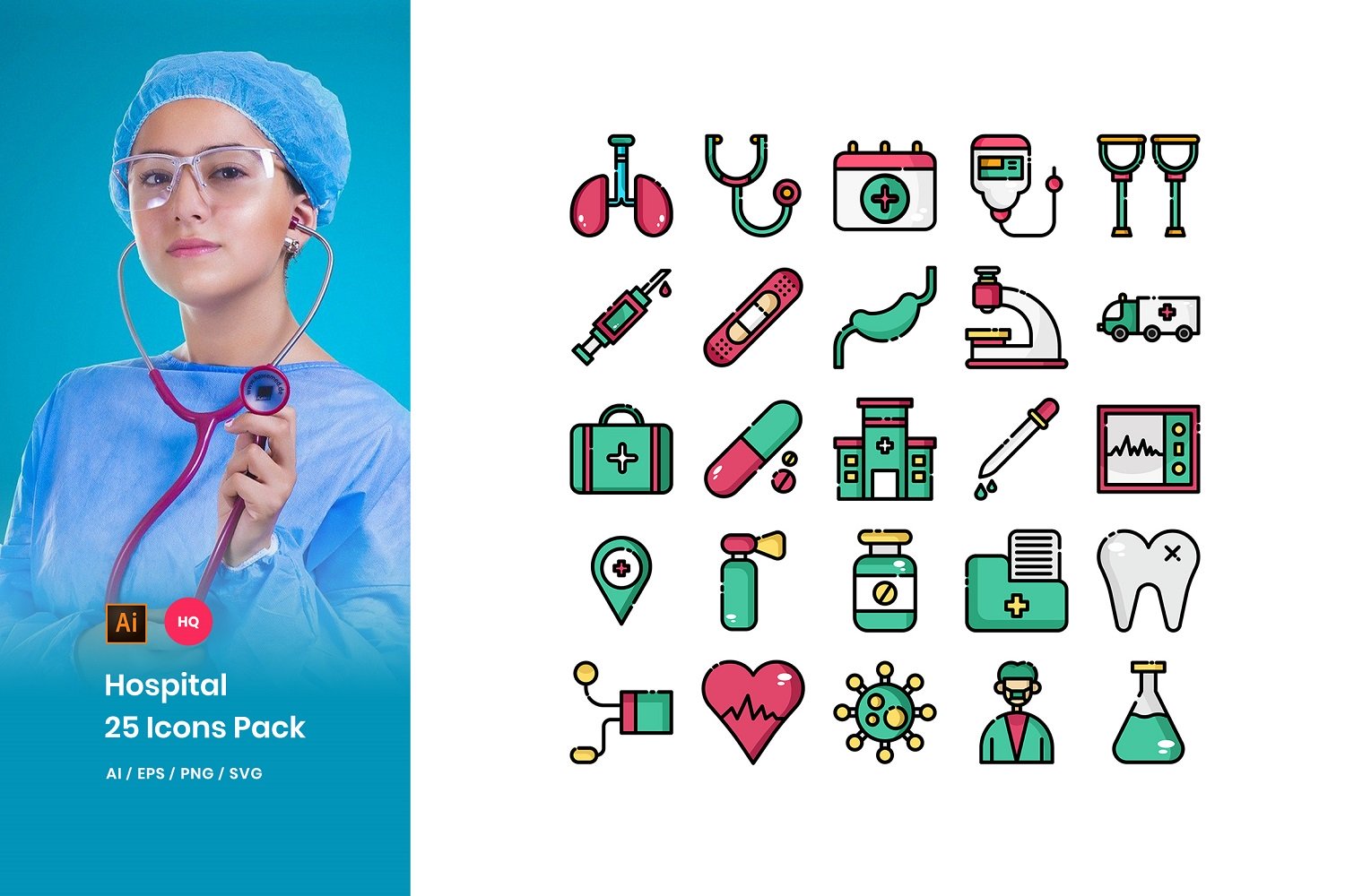 Kit Graphique #107411 Icons Hospital Divers Modles Web - Logo template Preview