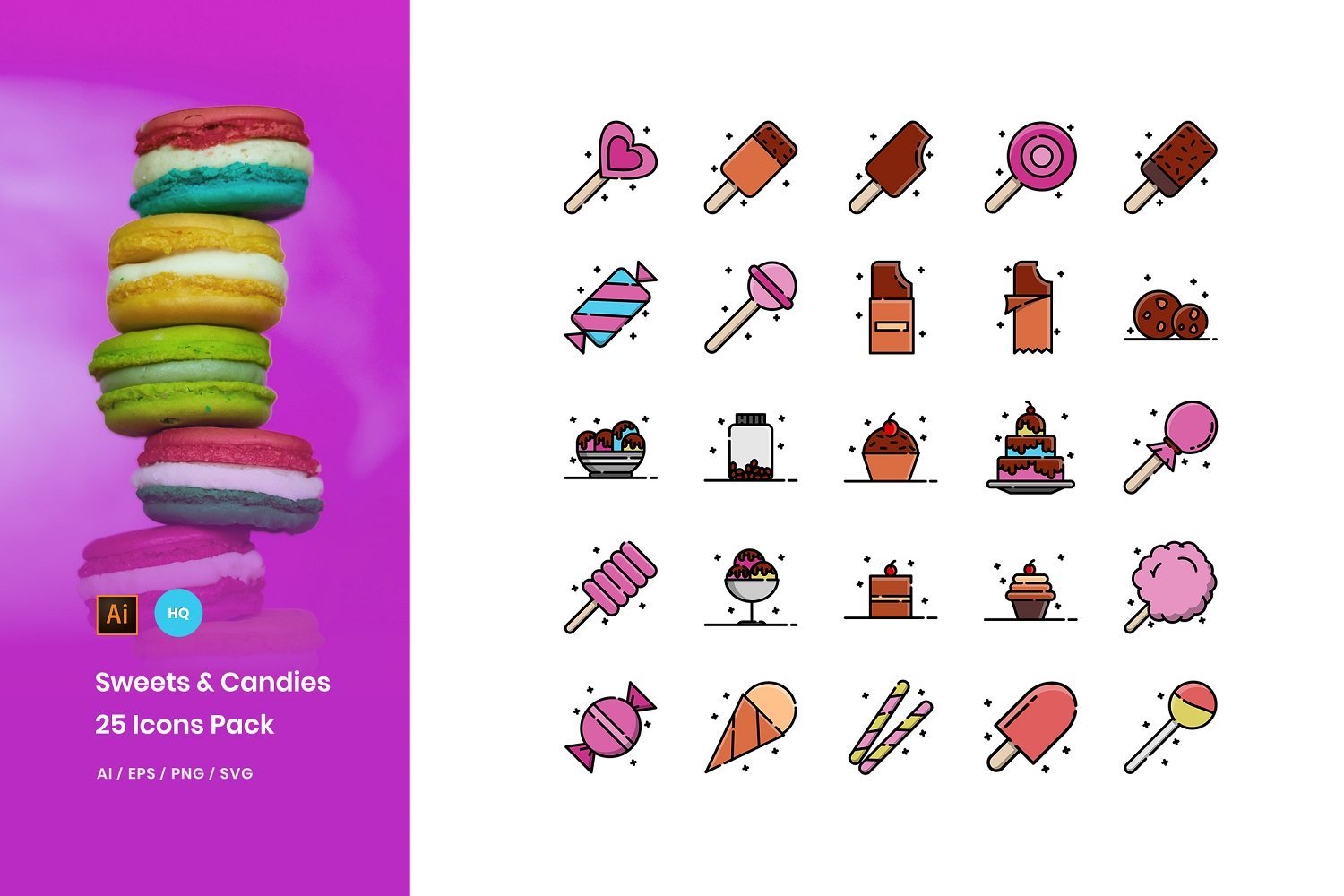Kit Graphique #107415 Icon Bonbons Divers Modles Web - Logo template Preview