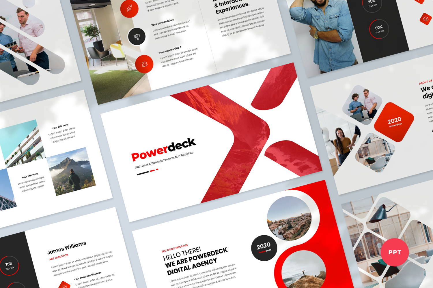 Pitch Deck & Business Presentation PowerPoint template