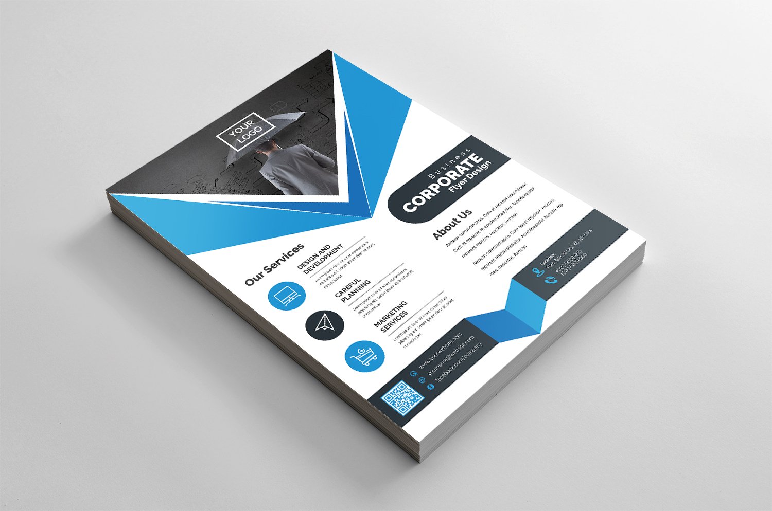 Template #107488 Blue Design Webdesign Template - Logo template Preview