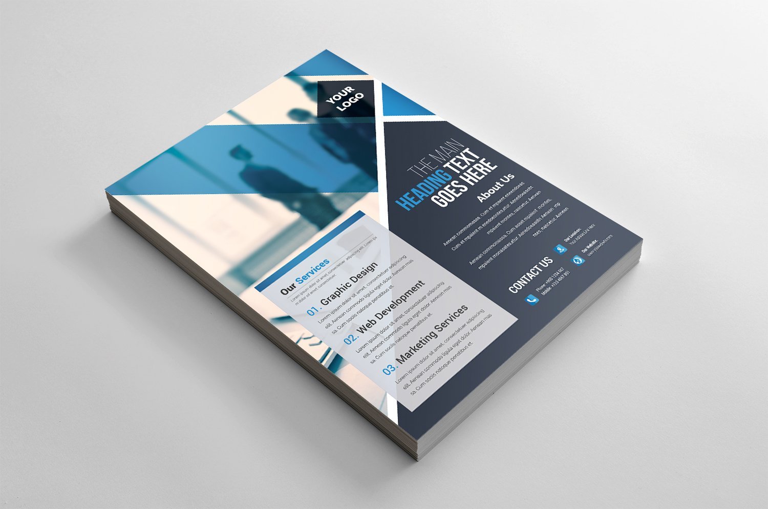 Template #107491 Blue Design Webdesign Template - Logo template Preview