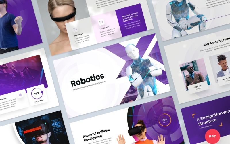 Artificial Intelligence Presentation PowerPoint template PowerPoint Template