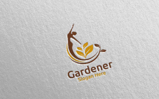 Fairy Botanical Gardener Design 13 Logo Template