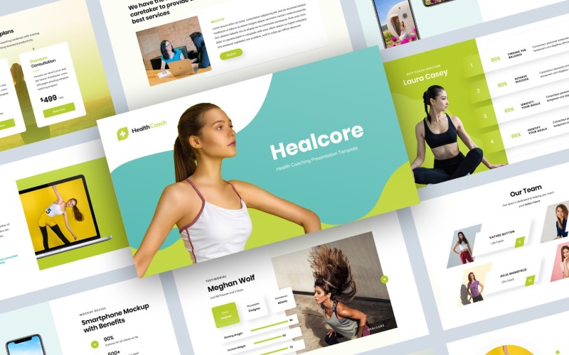 Health Coaching Presentation PowerPoint template PowerPoint Template