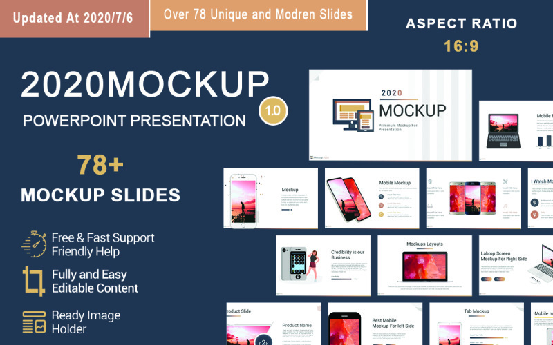 2020 Mockup PowerPoint template PowerPoint Template