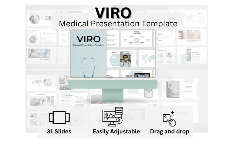 Viro - Medical Presentation PowerPoint template PowerPoint Template