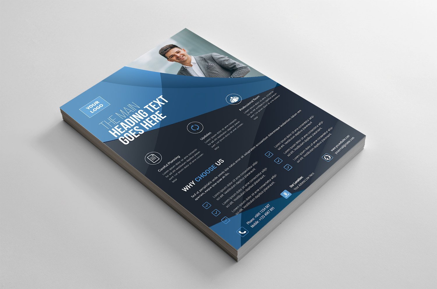 Template #107502 Blue Design Webdesign Template - Logo template Preview