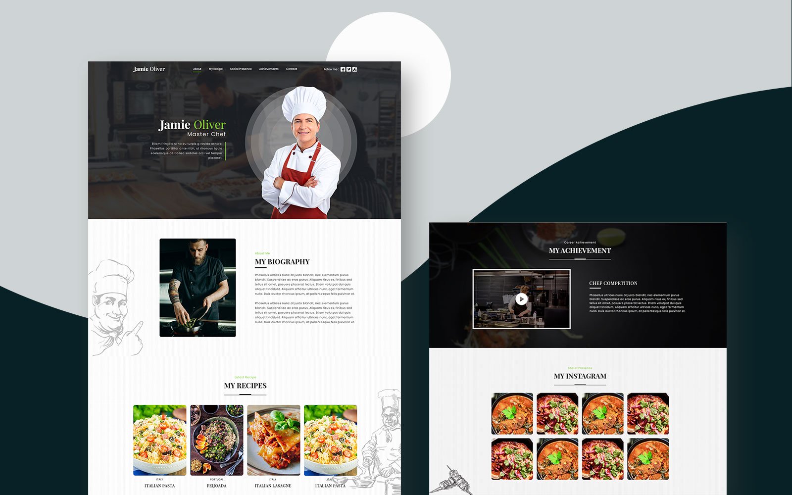 Kit Graphique #107573 Chef Singlepage Web Design - Logo template Preview