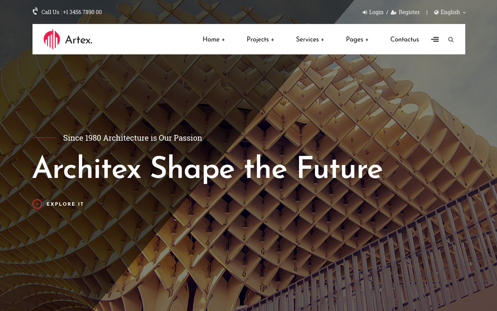 "Architecture & Construction" - адаптивний Joomla шаблон №107570