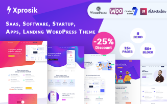 Xprosik - Saas Software App Startup Landing WordPress Theme