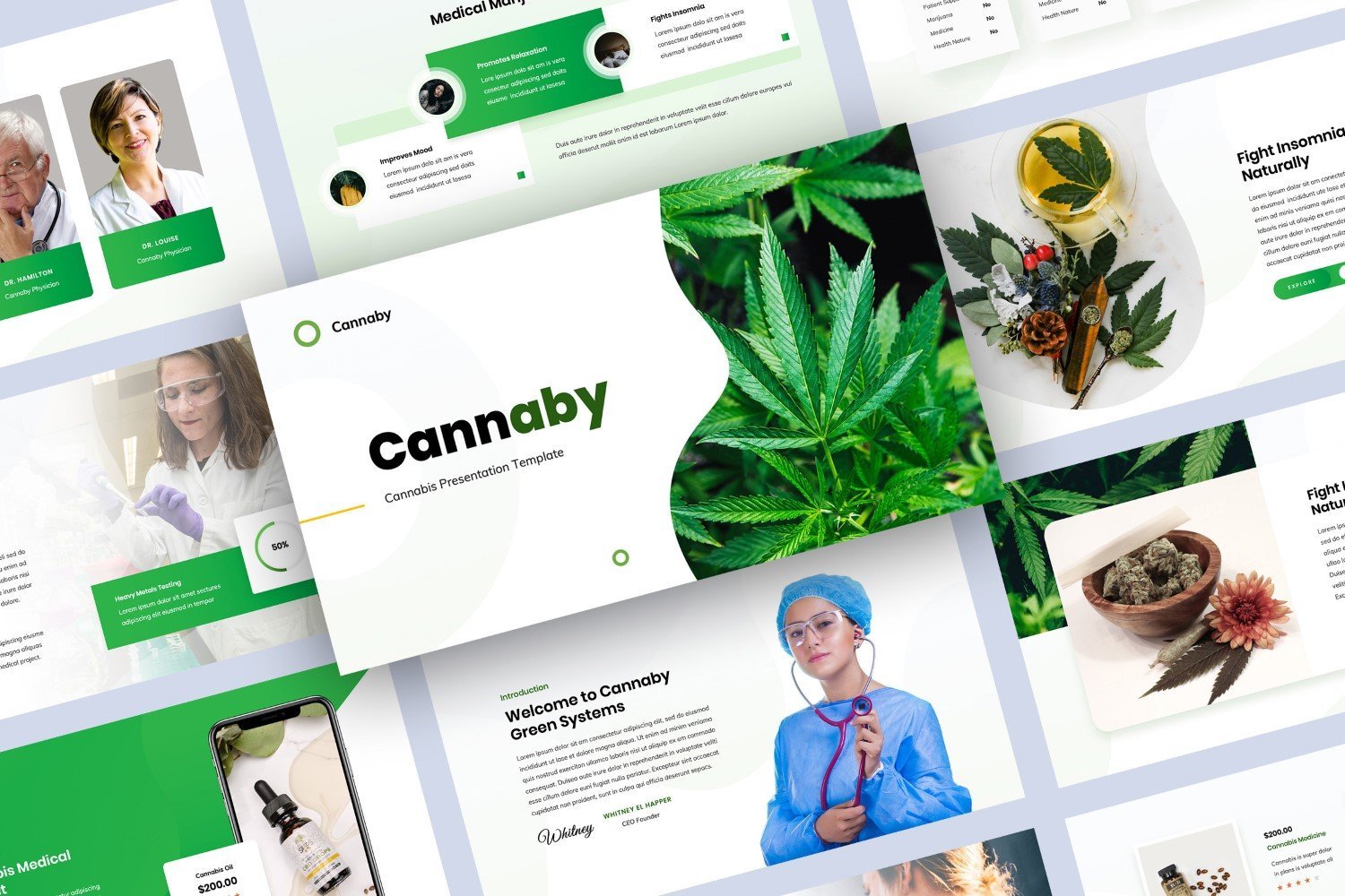 Kit Graphique #107723 Cannabis Cannabisoil Divers Modles Web - Logo template Preview