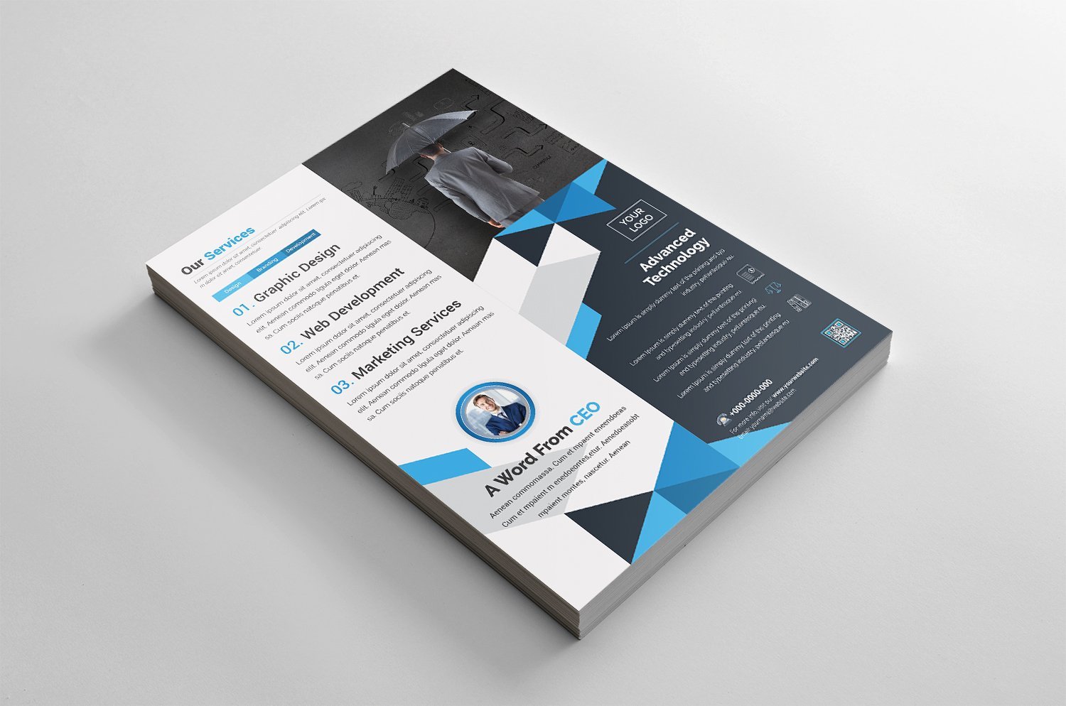 Template #107780 Blue Design Webdesign Template - Logo template Preview