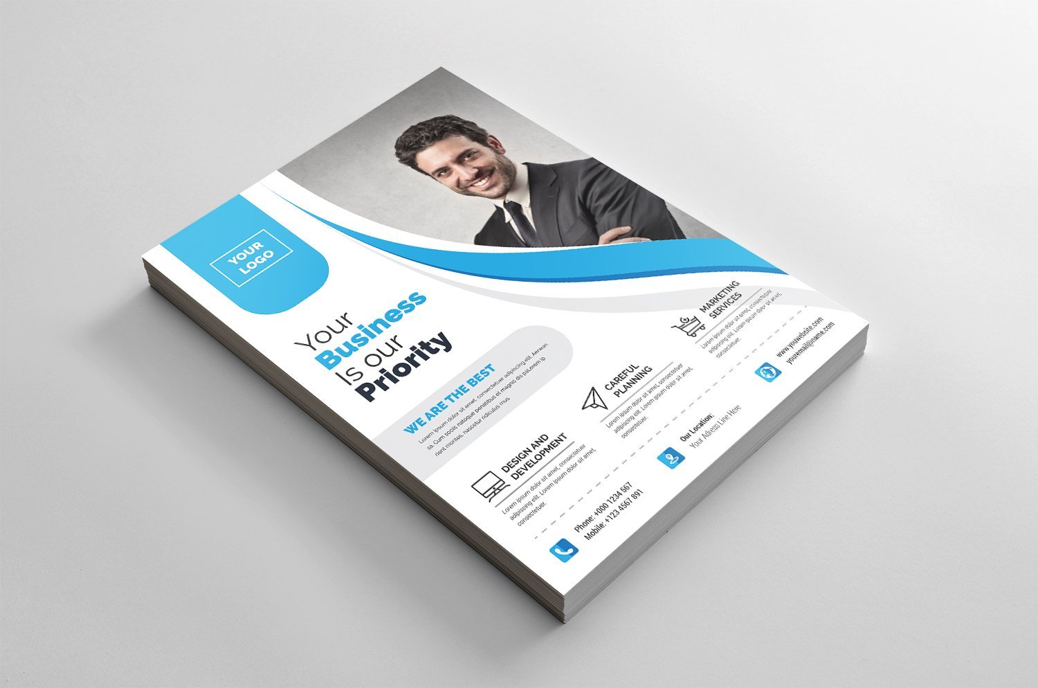 Template #107788 Blue Design Webdesign Template - Logo template Preview