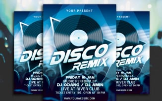 Disco Remix Party Flyer - Corporate Identity Template