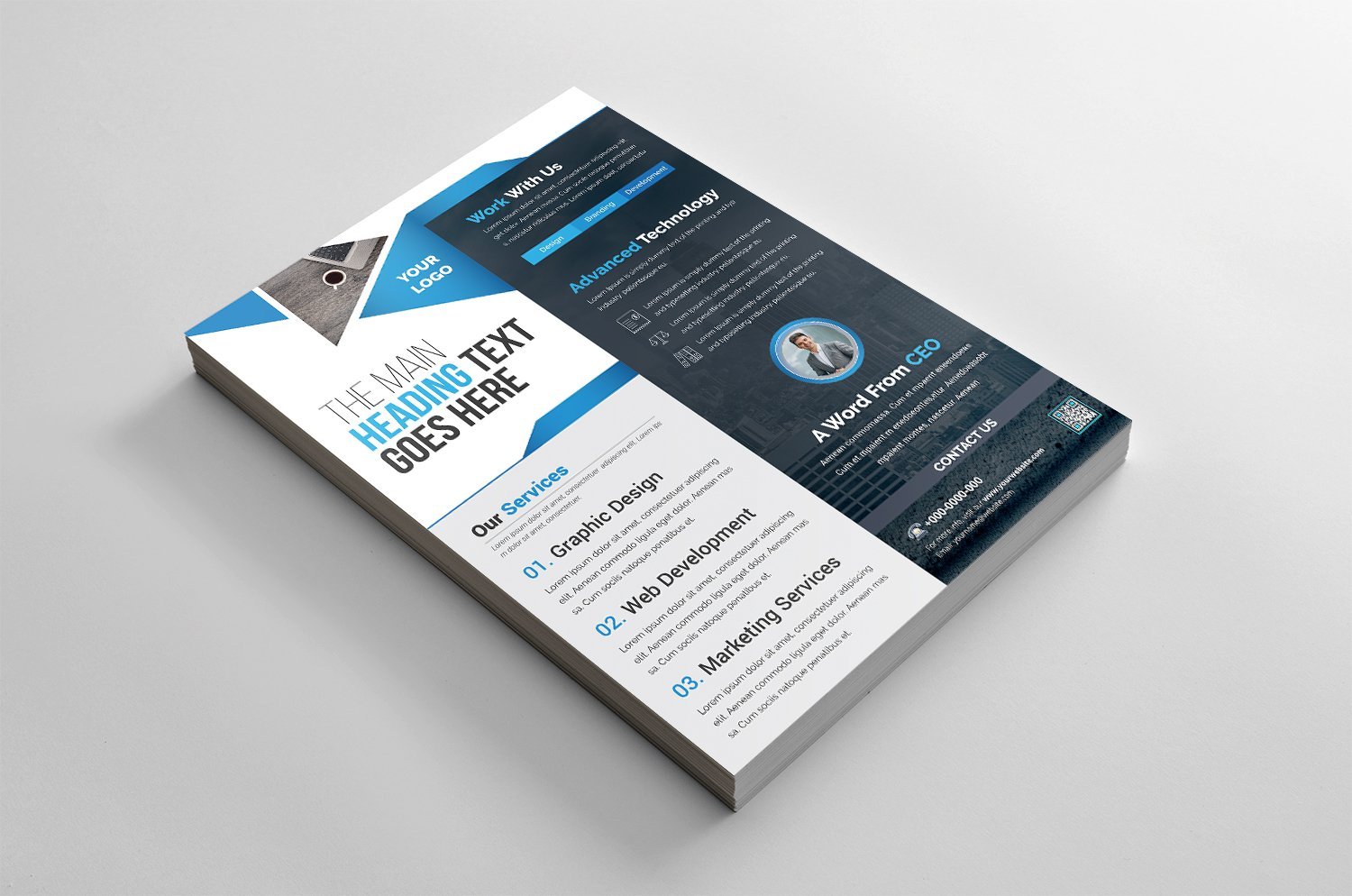 Template #107810 Blue Design Webdesign Template - Logo template Preview