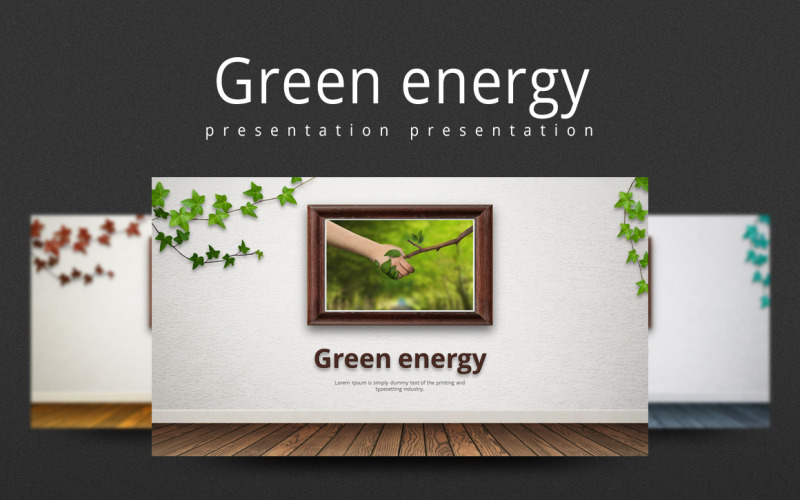 Green Energy PowerPoint template PowerPoint Template