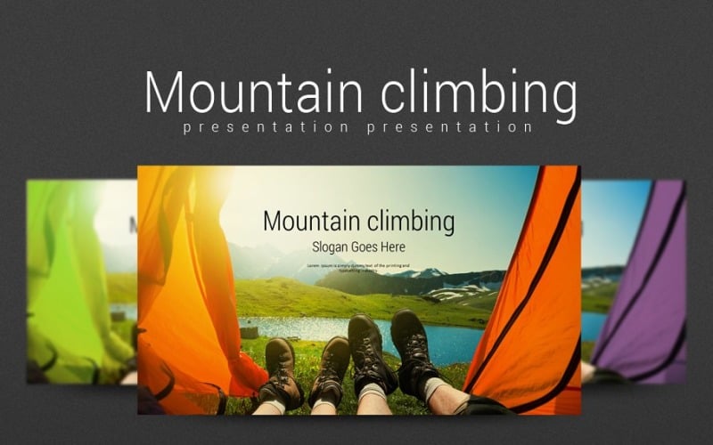 Mountain Climbing PowerPoint template PowerPoint Template