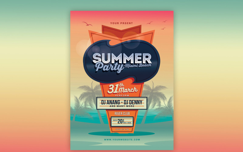 Summer Beach Party Flyer - Corporate Identity Template