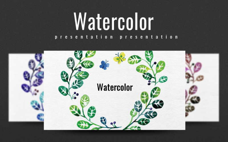 Watercolor PowerPoint template PowerPoint Template