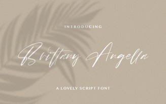 Brittany Angella - Lovely Cursive Font