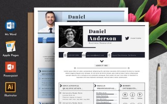 Modern & Creative Editable Cv Resume Template Ms Word Apple Pages Format