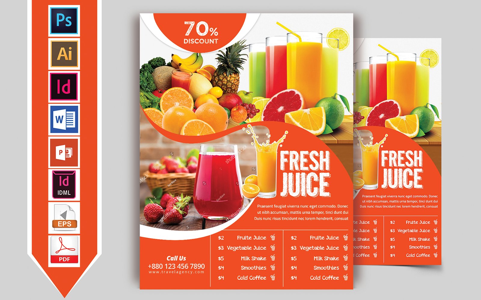 Kit Graphique #108022 Juice Menu Divers Modles Web - Logo template Preview