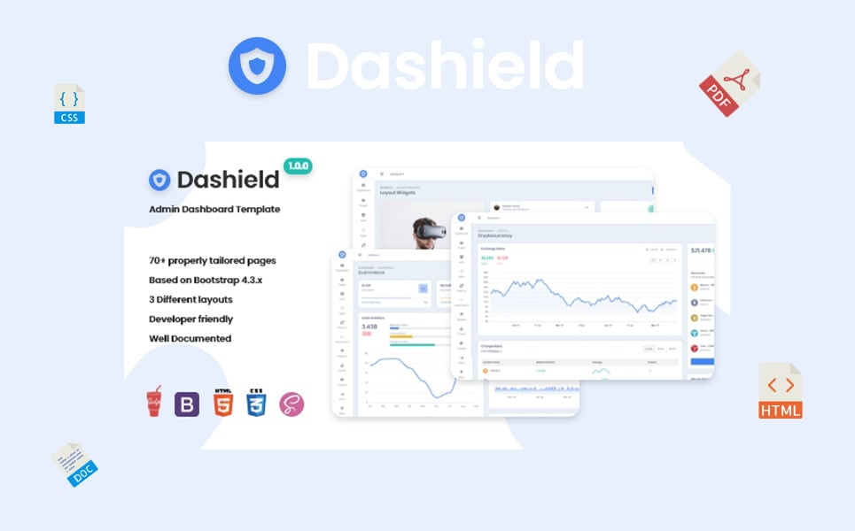Dashield - Bootstrap 4 №108075