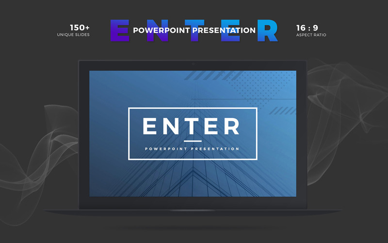 Enter Minimal Presentation PowerPoint template PowerPoint Template