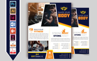 Gym & Fintness Flyer Vol-02 - Corporate Identity Template