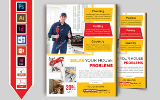 Handyman & Plumber Service Flyer Vol-01 - Corporate Identity Template