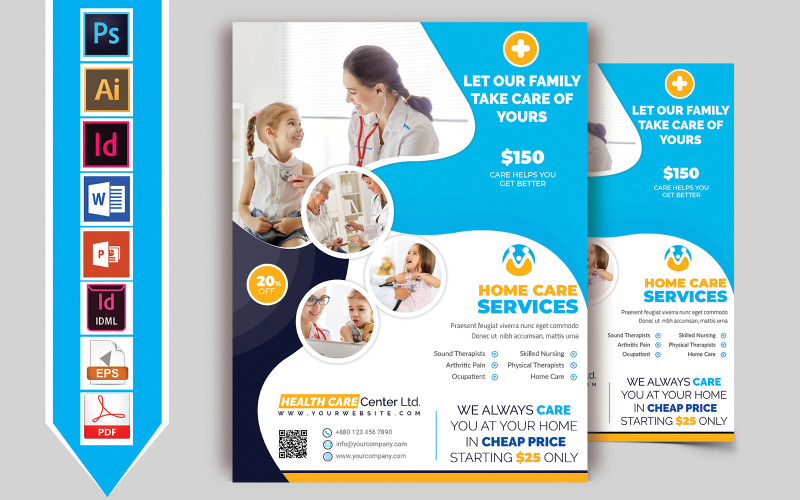 Home Care & Home Doctor Service Flyer Vol-03 - Corporate Identity Template