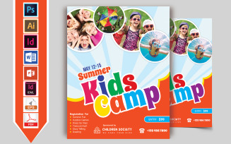 Kids Summer Camp Flyer Vol-02 - Corporate Identity Template