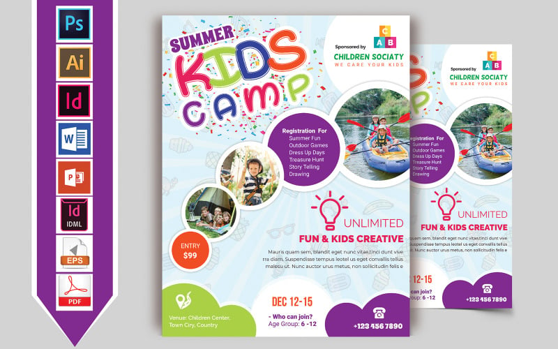 Kids Summer Camp Flyer Vol-06 - Corporate Identity Template