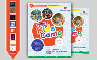 Kids Summer Camp Flyer Vol-07 - Corporate Identity Template