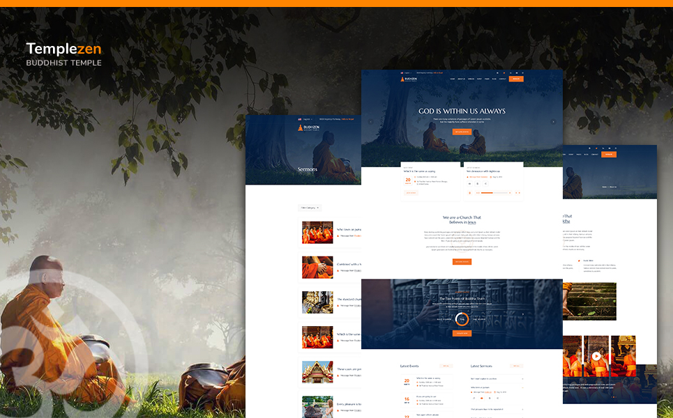 Responsywny szablon strony www Templezen - Temple Religious HTML5 #108074
