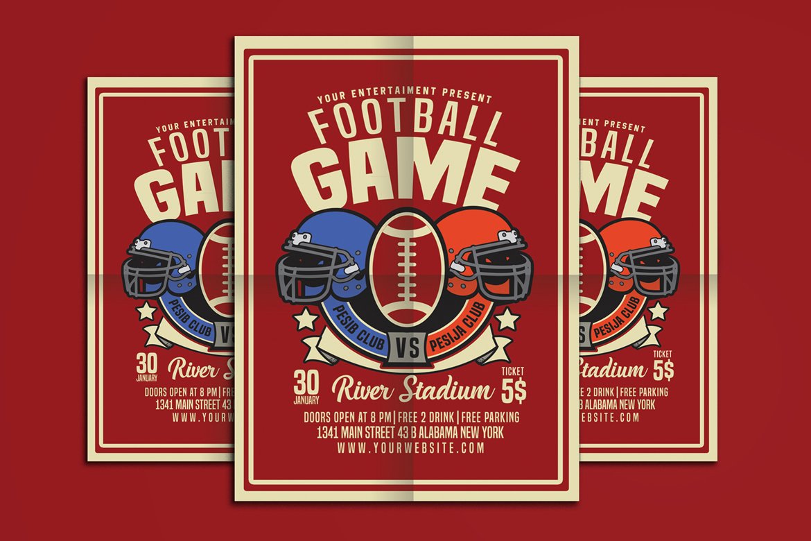 Template #108253 Football American Webdesign Template - Logo template Preview