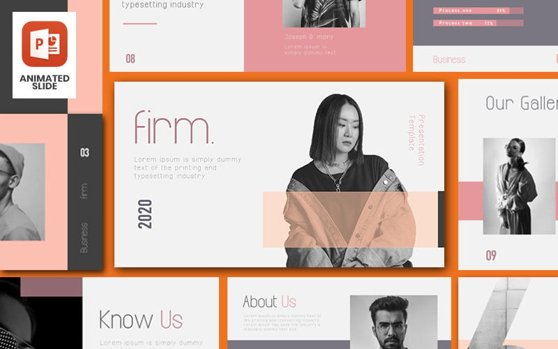 FIRM- Animated Minimal PowerPoint template PowerPoint Template