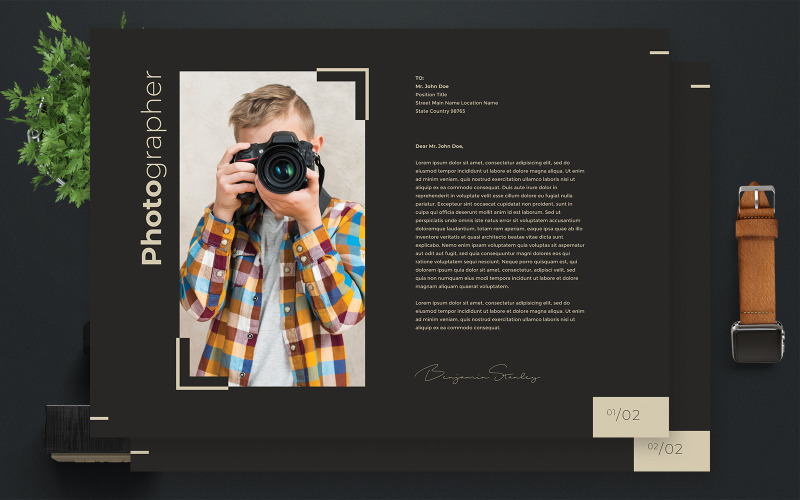 Photographer Professional and Clean Resume Template