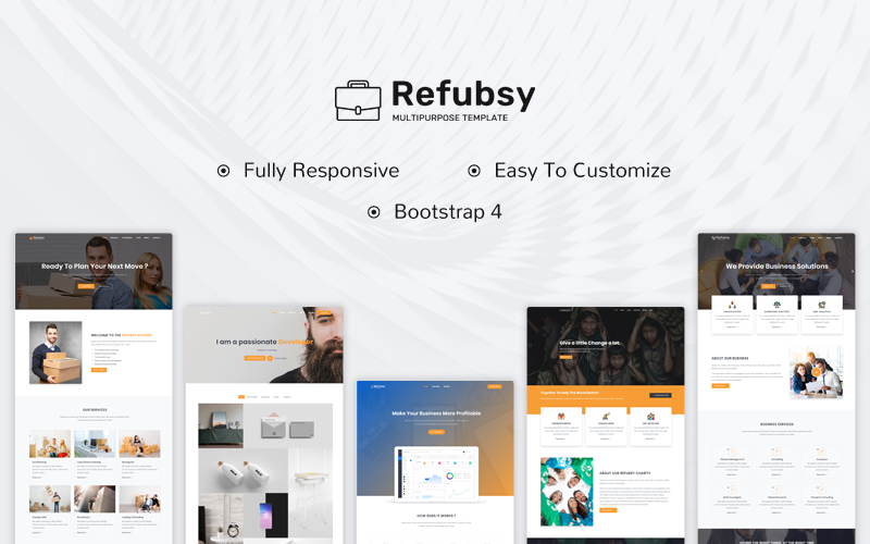 Plantilla Para Página De Aterrizaje "Refubsy - Creative Multipurpose" #108324